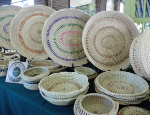 A perfect client gift for Charleston events are local seagrass baskets.
